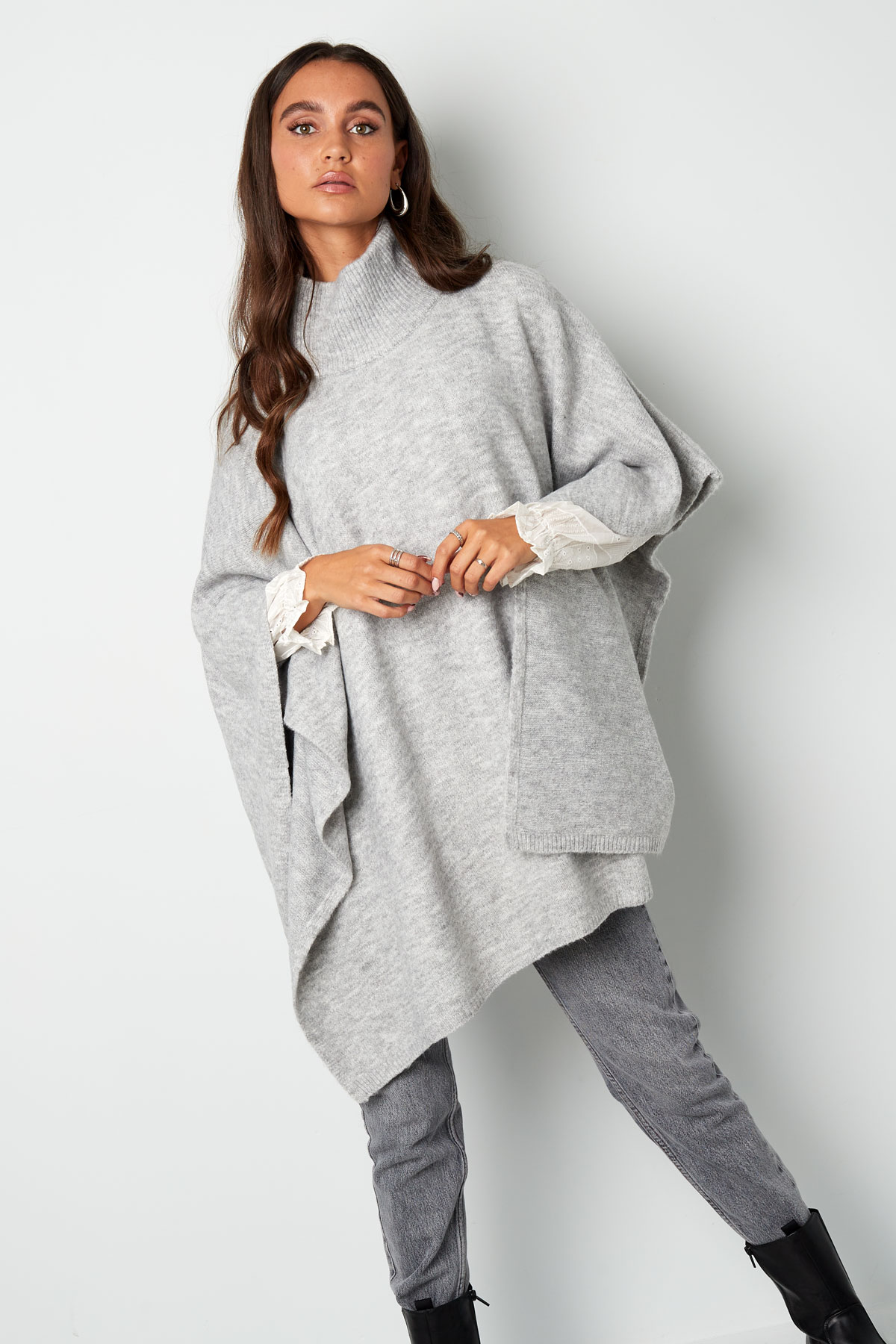 Basic poncho - gray h5 Picture2